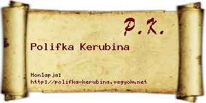 Polifka Kerubina névjegykártya